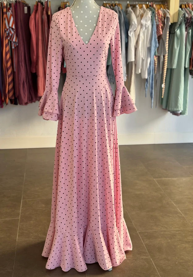 Traje Flamenca Almería rosa