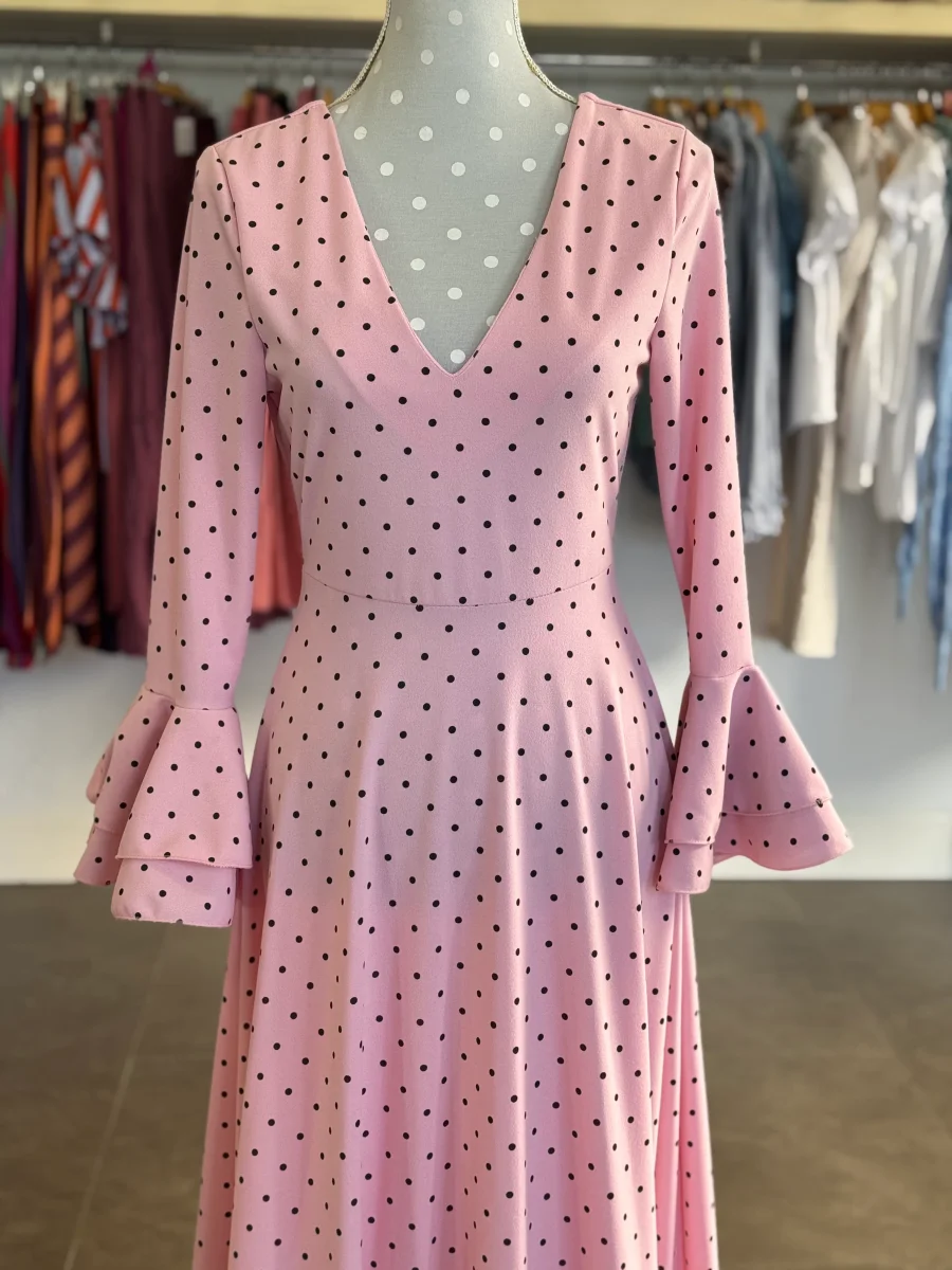 Traje Flamenca Almería rosa - Imagen 4