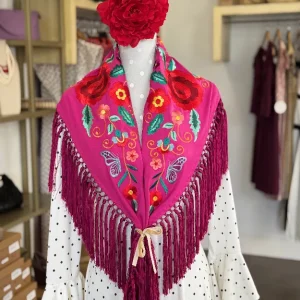 Mantón Celia buganvilla