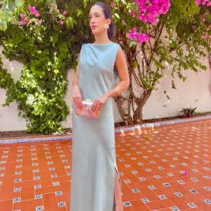Vestido Luna verde agua