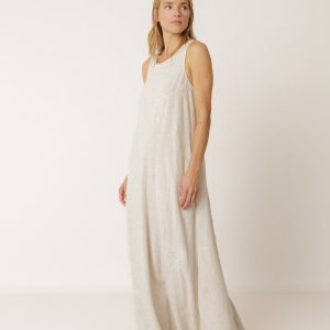Indi&Cold vestido bordado naturaleza