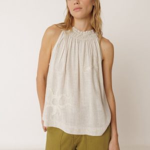 Indi&Cold top halter bordado