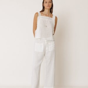 Indi&Cold top tirantes puntillas blanco