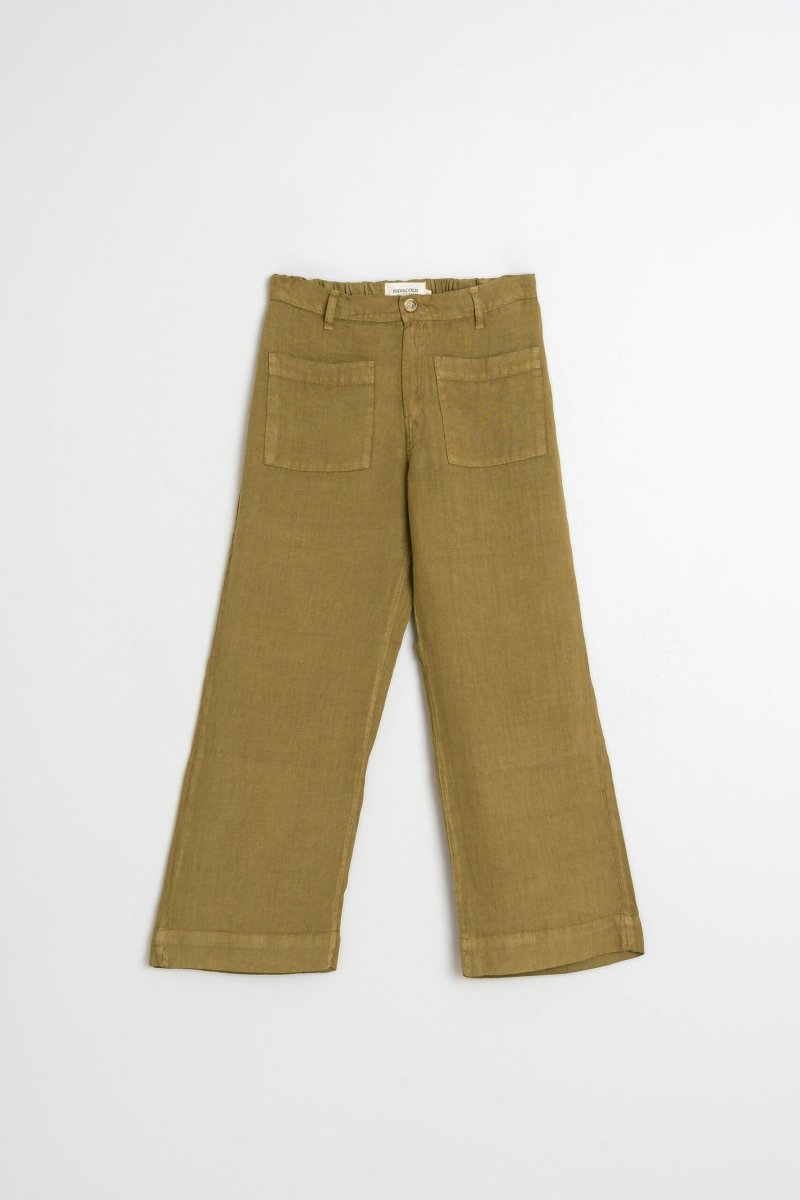Indi&Cold pantalon de lino fluido kaky - Imagen 6