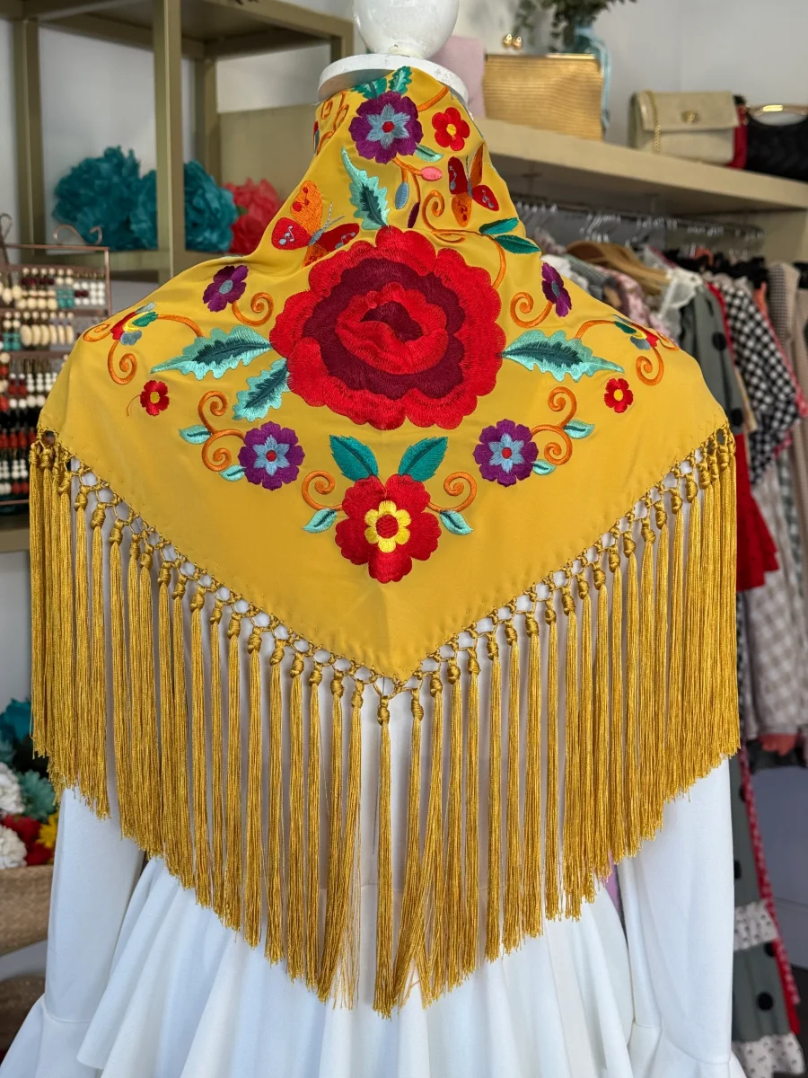 Mantón Celia mostaza - Imagen 3