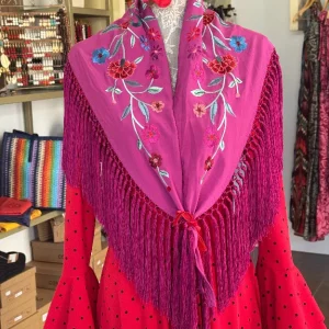 Mantón Clavel buganvilla