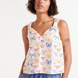 Top estampado lazos