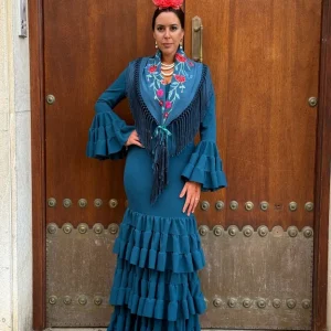 Traje Flamenca Pepa petróleo