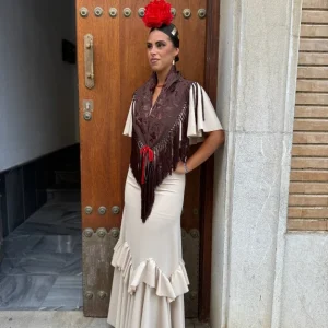 Traje Flamenca Triana Beige