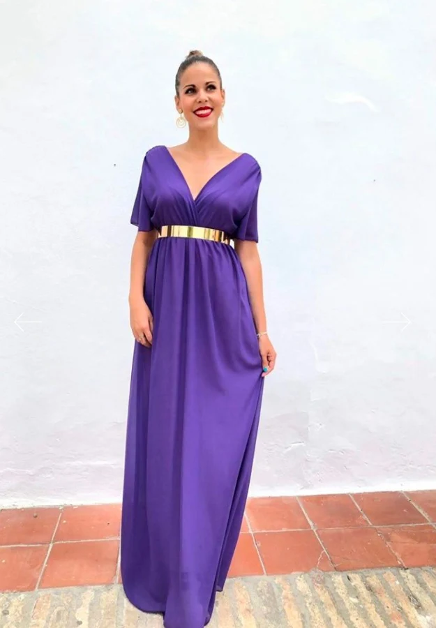 Vestido Isabel morado - Imagen 2