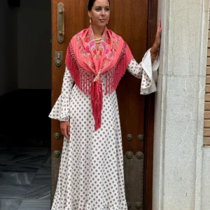 TRAJE FLAMENCA MACARENA BEIGE Y NUDE