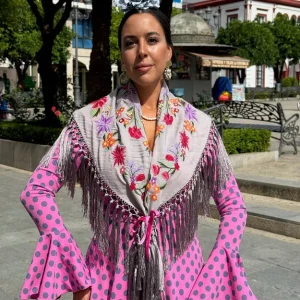 Mantón Laura Gris Perla