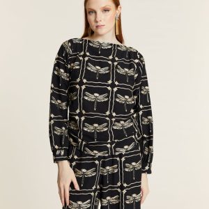 Blusa bordado de libélulas