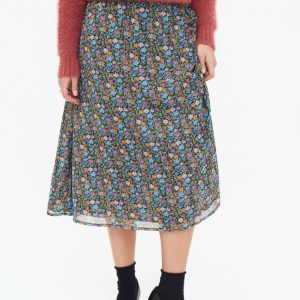 Falda estampado flowers lurex