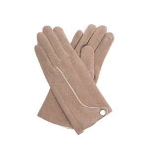 Guantes pespunte camel