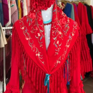 Mantón Alcazar Rojo