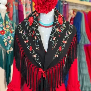 Mantón Alcazar Negro