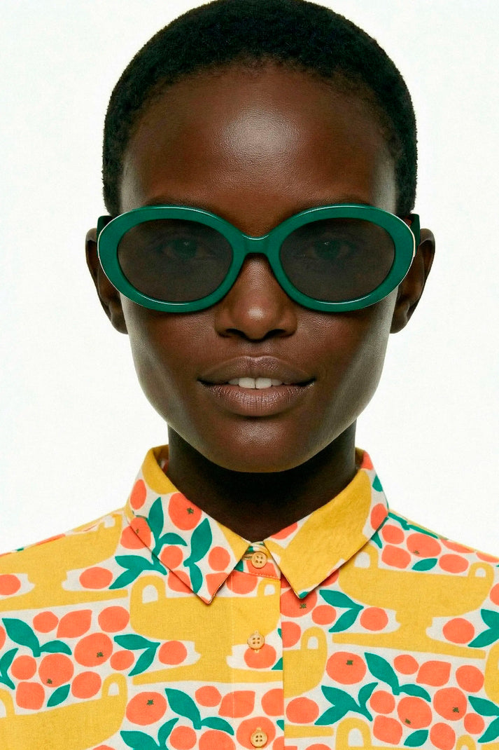 Gafas de sol verdes con estampado de margaritas - Imagen 6
