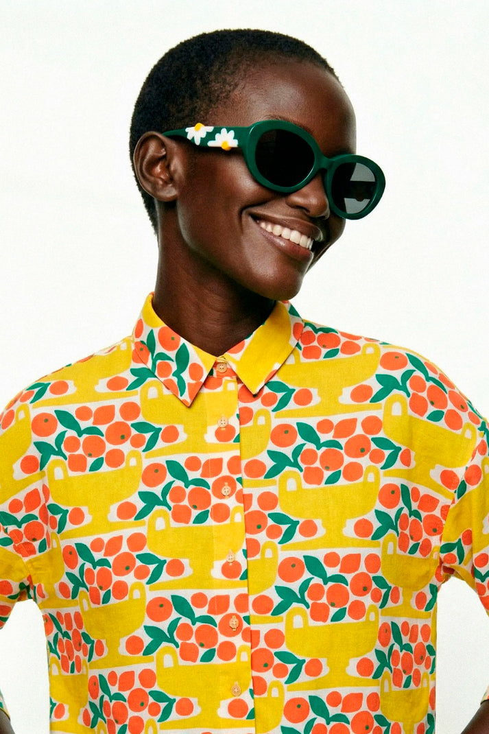Gafas de sol verdes con estampado de margaritas - Imagen 7