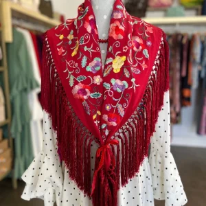 Mantón Carmen Rojo Sangre