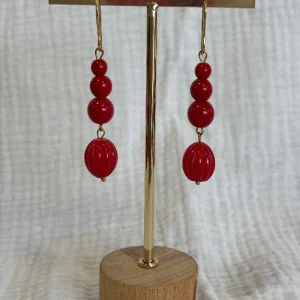 Pendiente Pastora Rojo