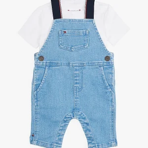 Tommy Hilfiguer set de mono vaquero y camiseta