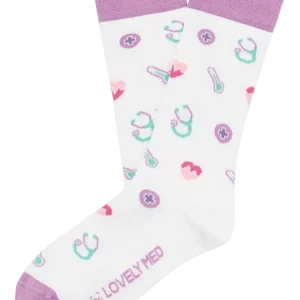 Calcetín estampado nurse white LM400