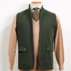 Chaleco de punto verde