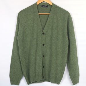 Cardigan lambswool verde claro