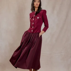 Coosy vestido Mateo burdeos