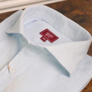 Camisa lino celeste