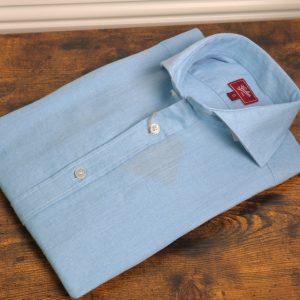 Camisa lino azul