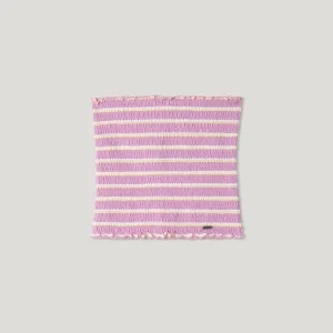 Pepe Jeans top fruncido de rayas rosa