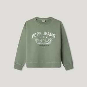 Pepe Jeans sudadera cuello redondo logo