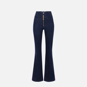 Elisabetta Franchi pantalon denim con cremallera joya