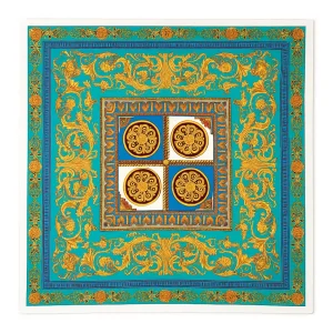 Pañuelo de semiseda 70×70 cm azul turquesa