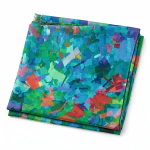 Pañuelo de algodón azul con colores exclusivo