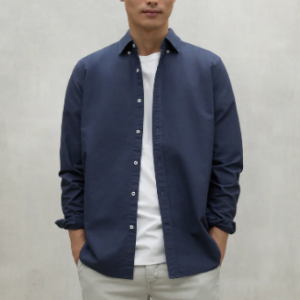 Ecoalf camisa Antonio azul marino