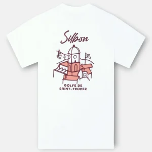Silbon camiseta Golfe de Saint-Tropez blanco