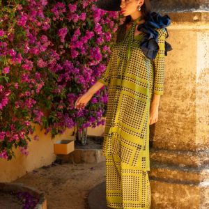 Matilde Cano pantalon geometrico verde
