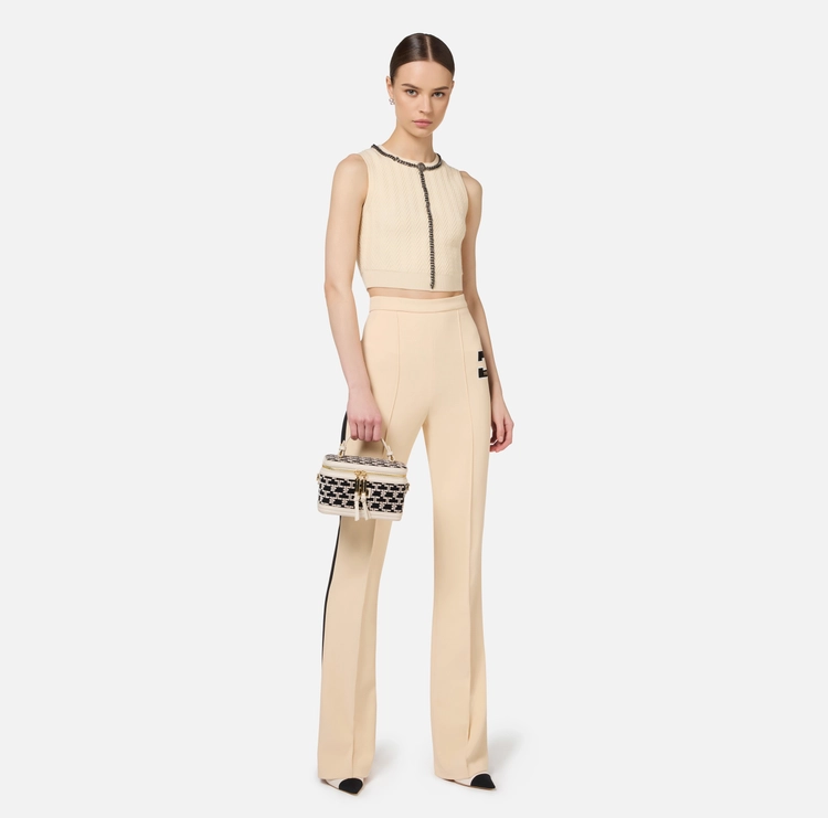 Elisabetta Franchi top de viscosa con cadena - Imagen 3