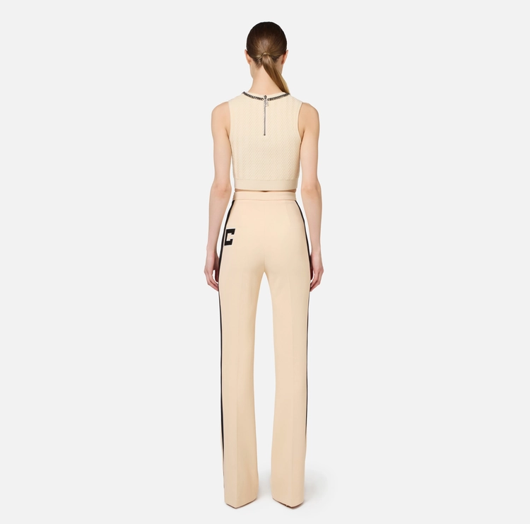 Elisabetta Franchi top de viscosa con cadena - Imagen 4