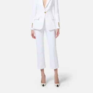Elisabetta Franchi traje de crepe de cierre simple