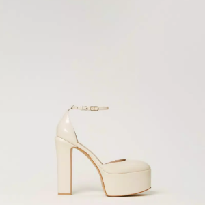Twinset zapatos de salón de charol con plataforma