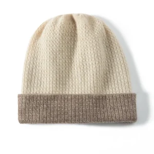 Sombrero de gorro de gorro de cachemir puro sombrero de invierno de doble capa