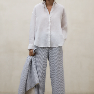 Ecoalf pantalon rayas azul/blanco