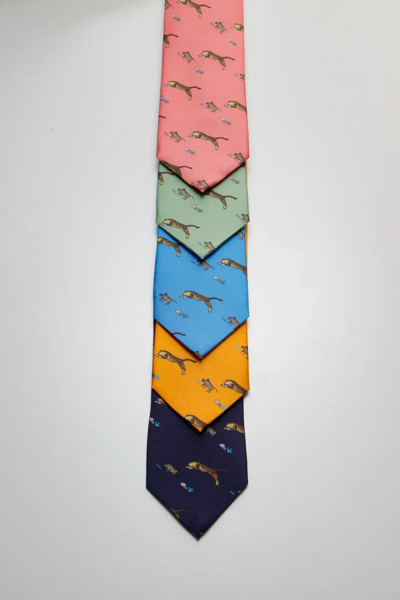 Corbata Leopardo Coral - Imagen 5