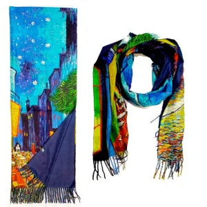 Bufanda estampada tacto cashmere pinturas 1