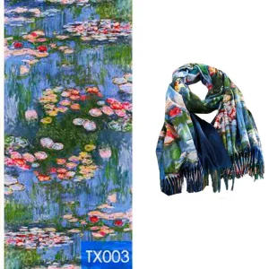 Bufanda estampada tacto cashmere pinturas 11