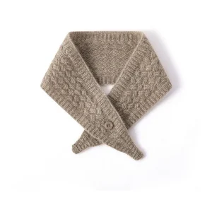 Bufanda de cachemira con botones, pañuelo de cuello de cachemira, bandana de cachemira